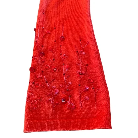 Escada Beautiful Red Wrap Sweater Cardigan Top - Picture 4 of 11